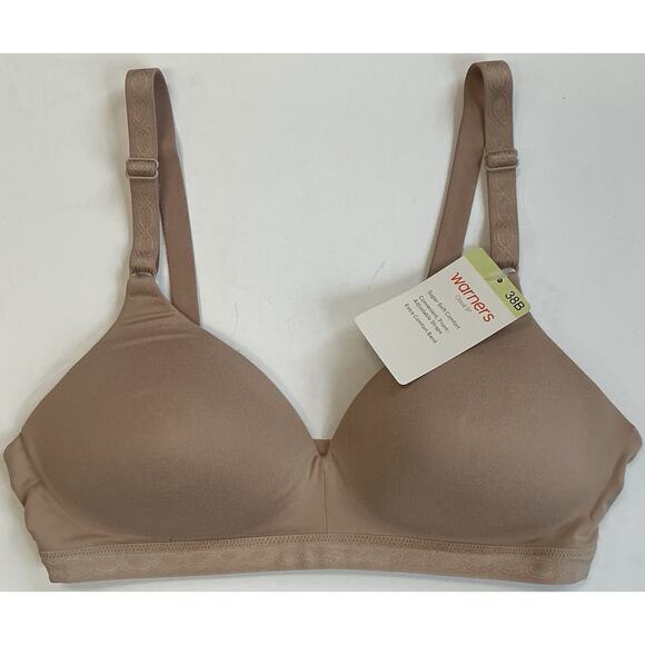 Warners Cloud9 Tan Lightly Lined Wireless Bra (WR1269-212) 38B - Picture 1 of 4